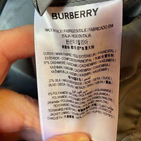 Burberry Men’s Double Breasted Cashmere & Silk Blend Blazer, NWT - Picture 9 of 10